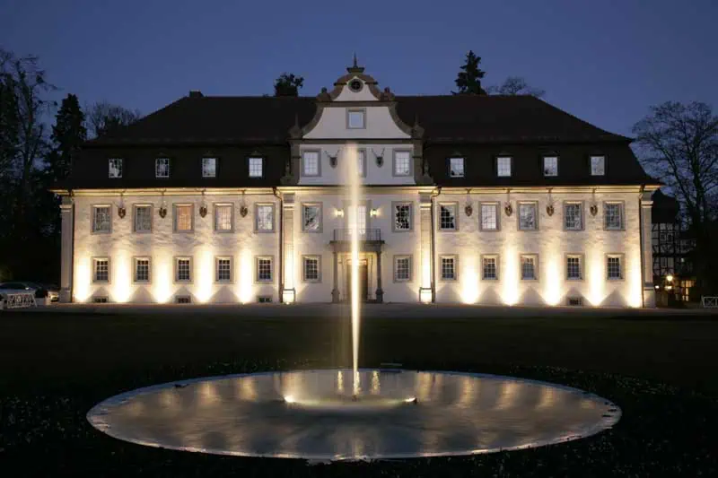 Jagdschloss bei Nacht ©Wald und Schlosshotel Friedrichsruhe