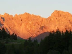 Alpenglühen im Eggental ©Detlef Düring