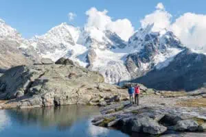 Fuorcla Surlej mit Aussicht auf Piz Bernina & Piz Roseg ©Gian Giovanoli