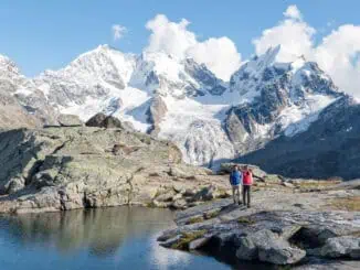Fuorcla Surlej mit Aussicht auf Piz Bernina Piz Roseg ©Gian Giovanoli
