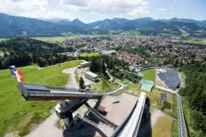 Beeindruckender Ausblick auf Oberstdorf ©Audi-Arena