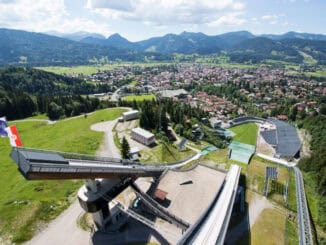 Beeindruckender Ausblick auf Oberstdorf ©Audi Arena