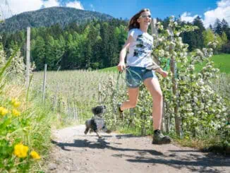 Schenna mit Hund ©TVBSchenna Dietmar Denger