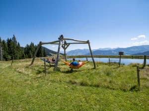 Relaxen in der Haengematte am Marbachjoch ©Bergbahnen Wildschoenau Dabernig