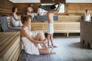 Aussensauna der Therme Meran Therme Meran Luca Meneghel