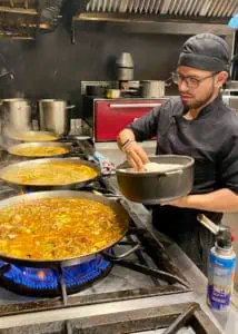 Valencia Paella Vorbereitung