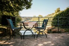 Ausblick auf Terasse ©Landgasthof Hotel Jagstmuehle